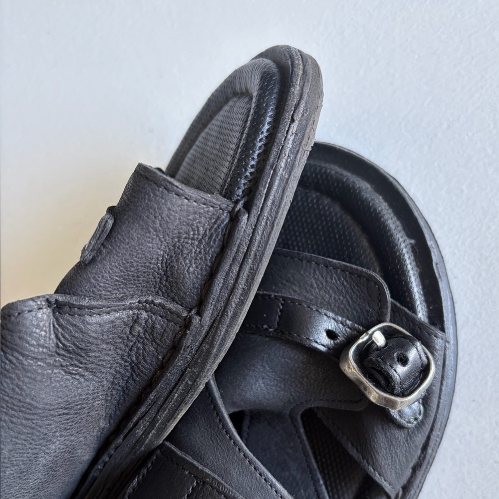 A.S. 98 Black Leather Sandals Made In Bosnia Excellent Condition Womans Size 39 - Picture 5 of 10